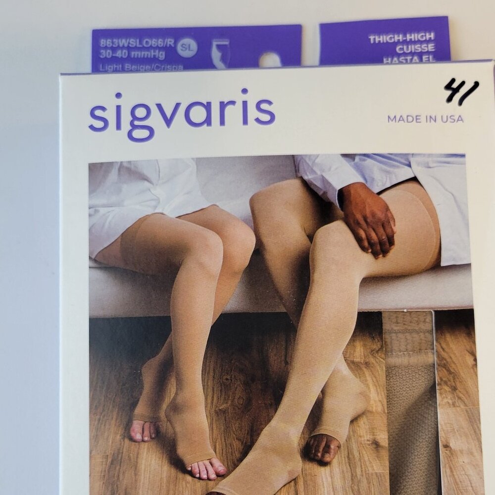 Sigvaris Medical Compression Stocking /Thigh-high/ SL/ Light Beige / 863WSLO66/R
